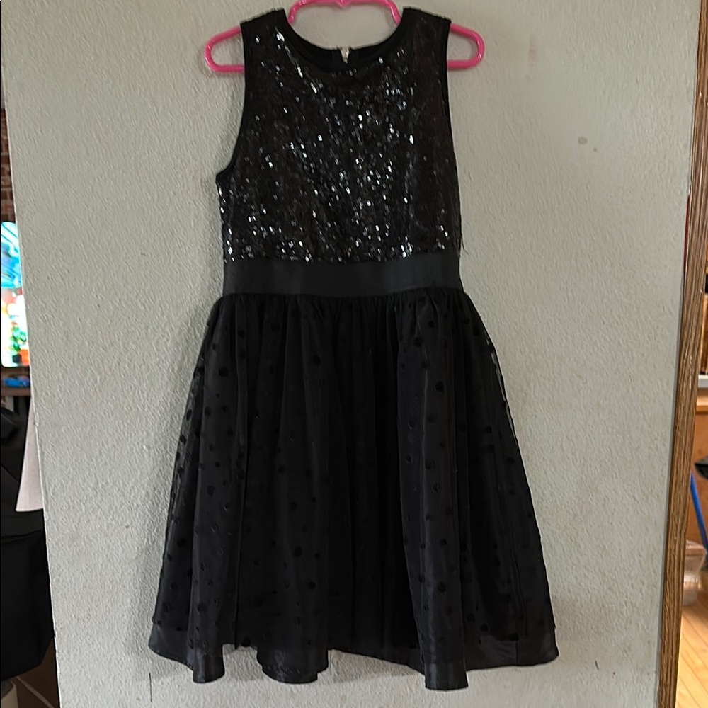 Black Sequin Sleeveless Dress